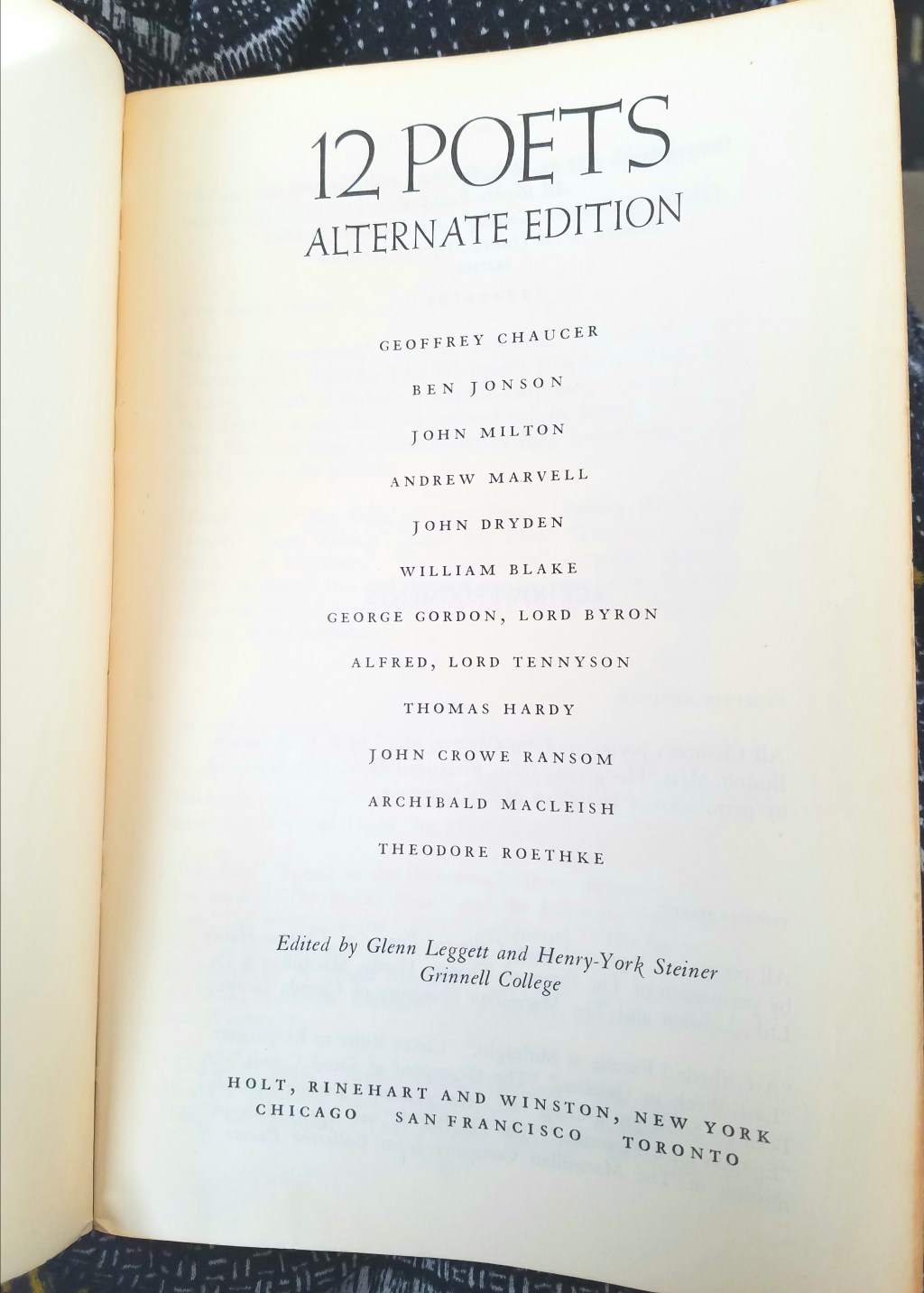 Classics: 12 Poets Alternate&nbsp;Edition